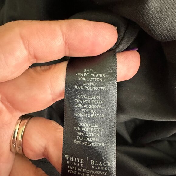 2/$30 White House Black Market Knitted Shift Dress w Pockets Charcoal 12 #A0739 - Picture 6 of 7